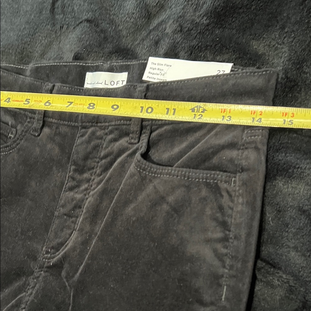 NWT Loft Velvet Slim Flare Pants Sz 27/4 - Picture 9 of 11